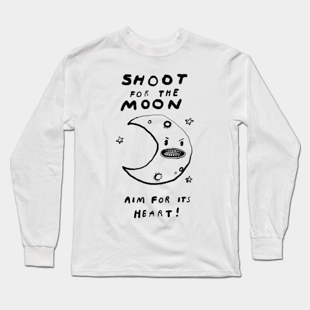 Shoot for the Moon! Long Sleeve T-Shirt by bransonreese